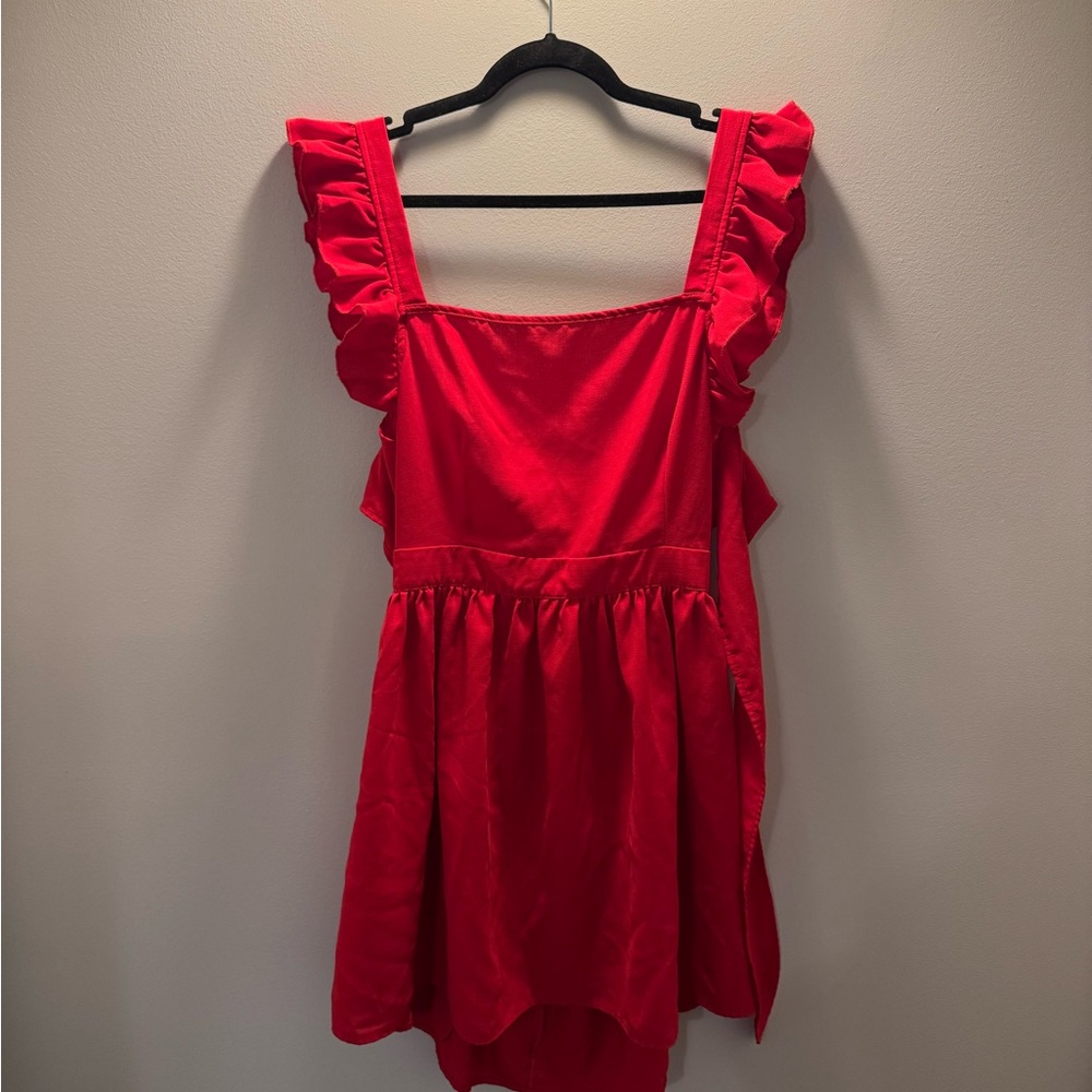 Red Ruffle Dress